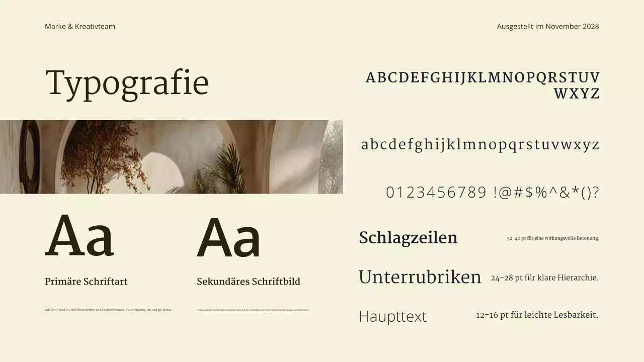 beige Markenleitlinie