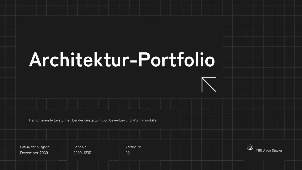 Schwarz-weißes Portfolio moderner Architektur