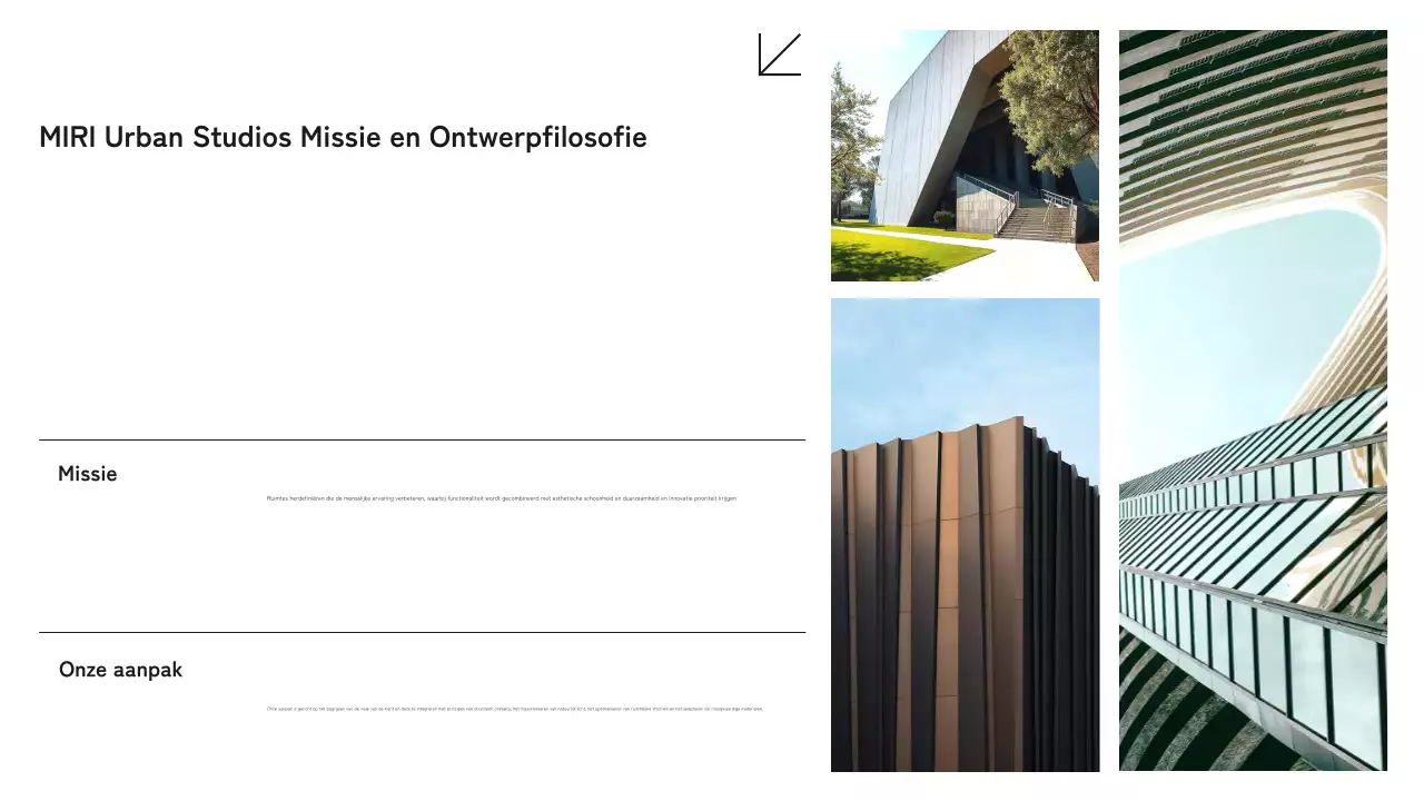 Zwart-wit portfolio moderne architectuur