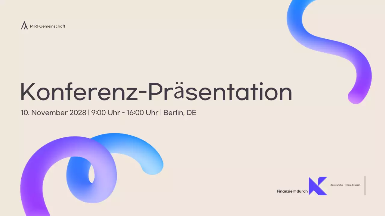 Moderne Konferenzpräsentation in Creme und 3d-Formen in voller Farbe