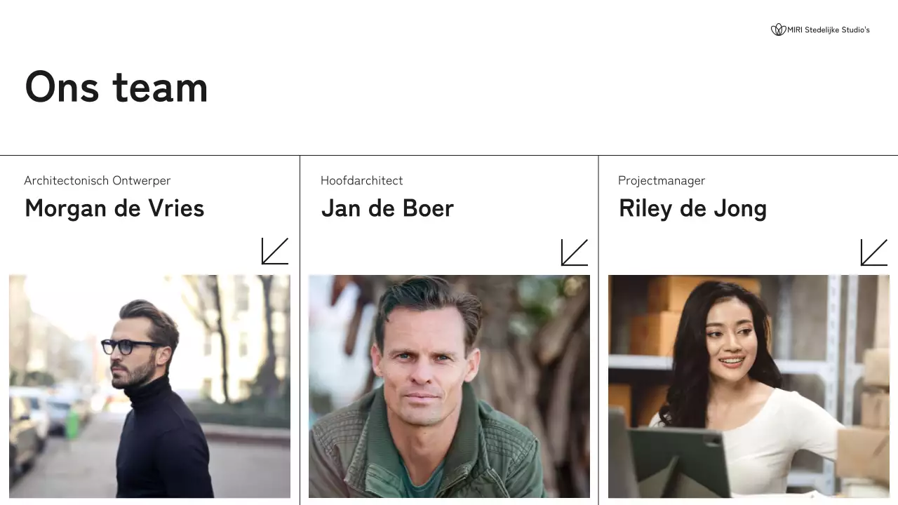 Zwart-wit portfolio moderne architectuur