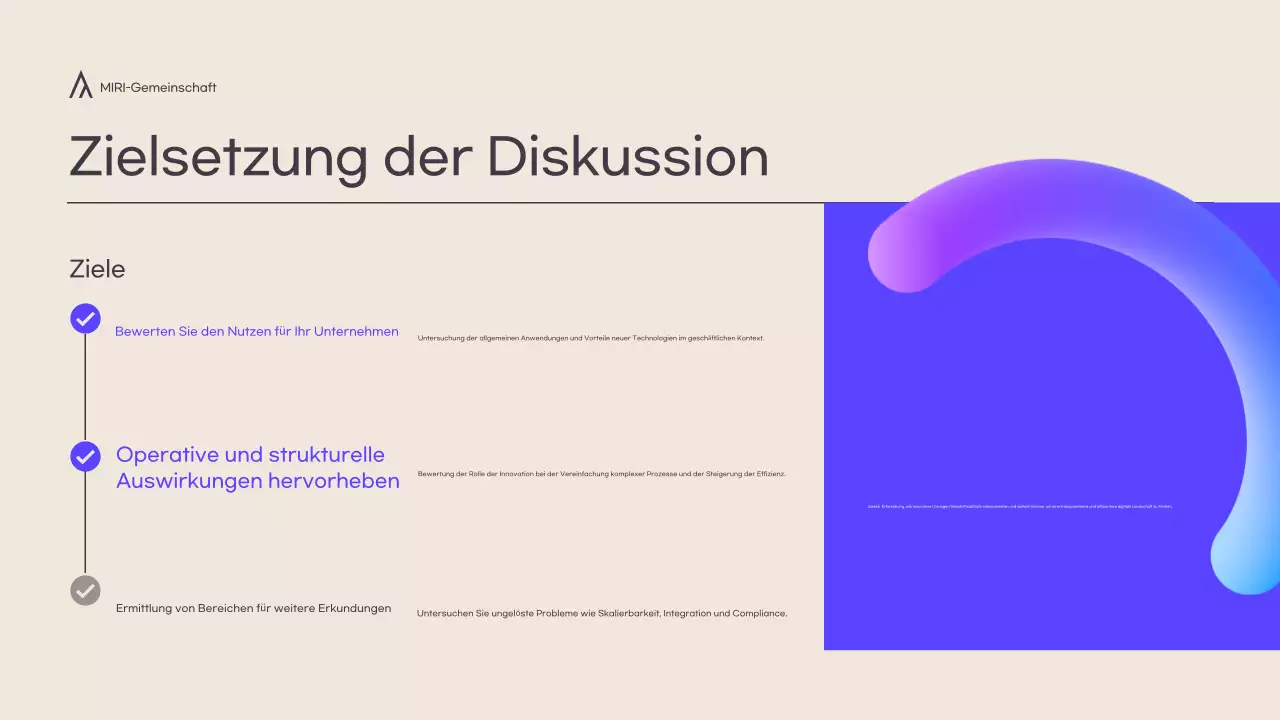 Moderne Konferenzpräsentation in Creme und 3d-Formen in voller Farbe