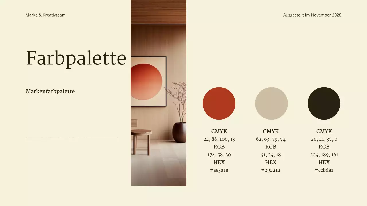 beige Markenleitlinie