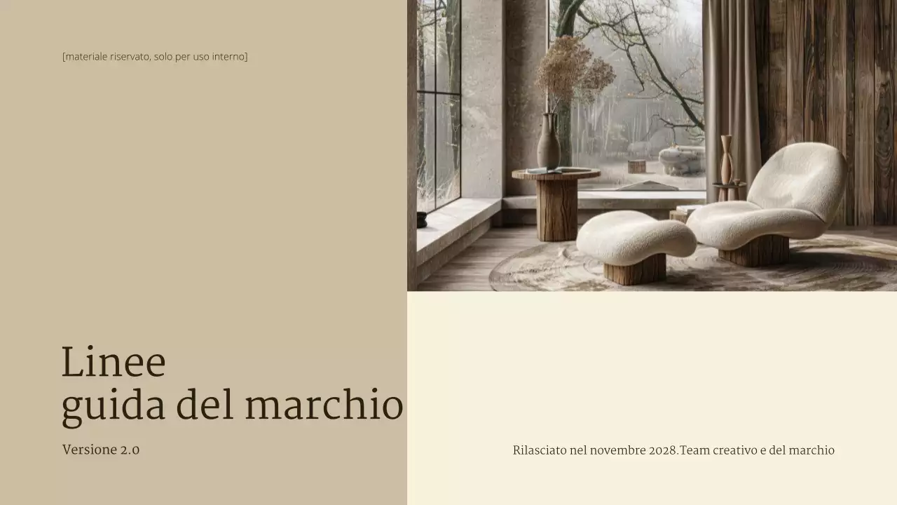 linea guida del marchio beige