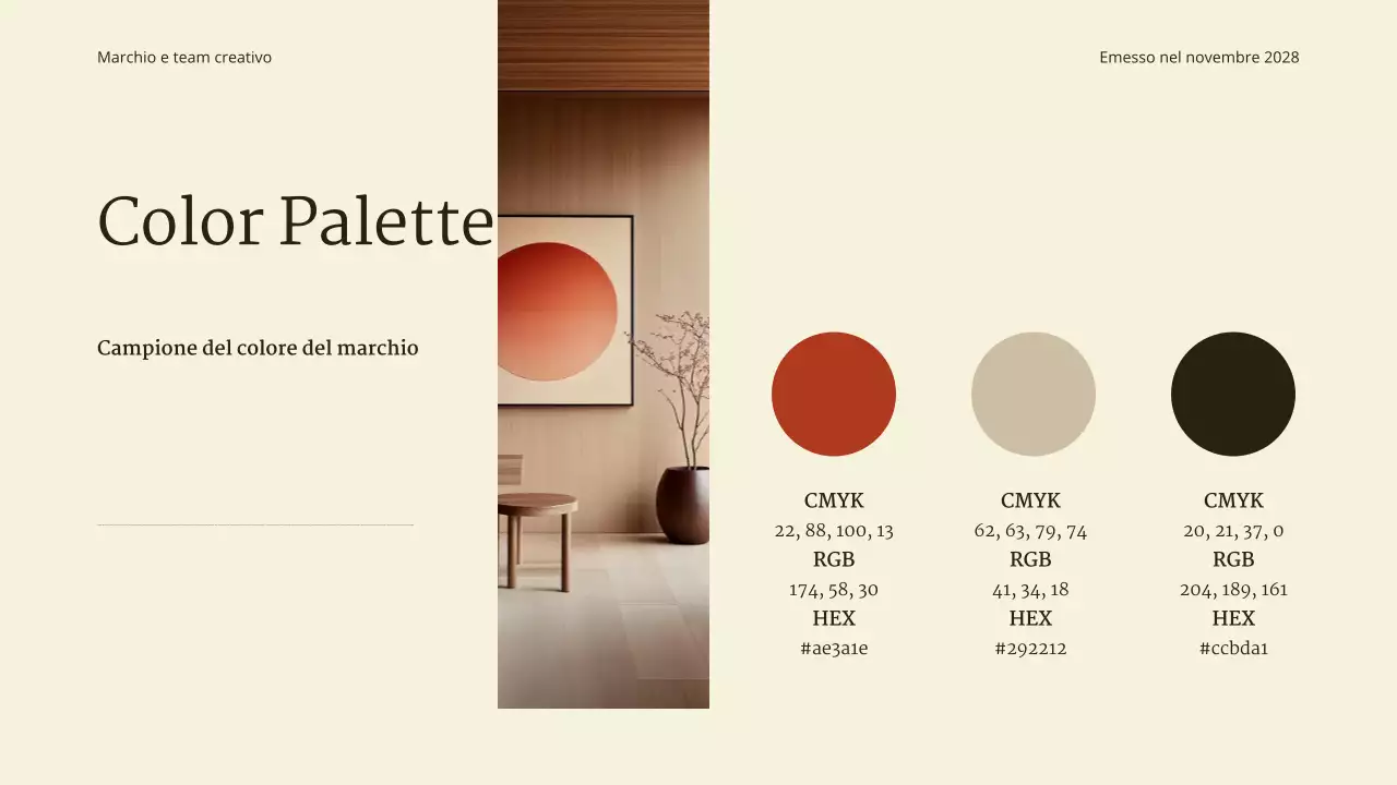 linea guida del marchio beige