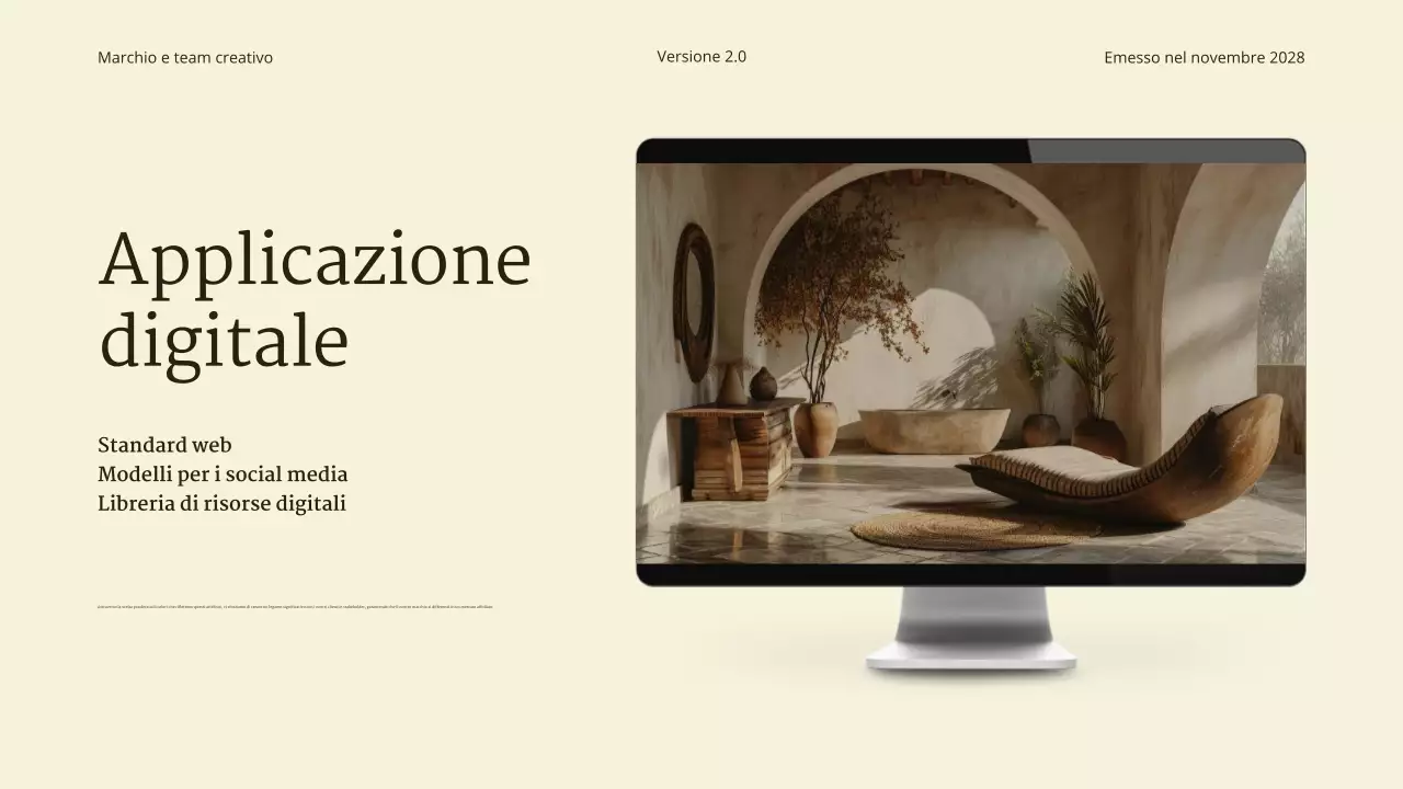 linea guida del marchio beige