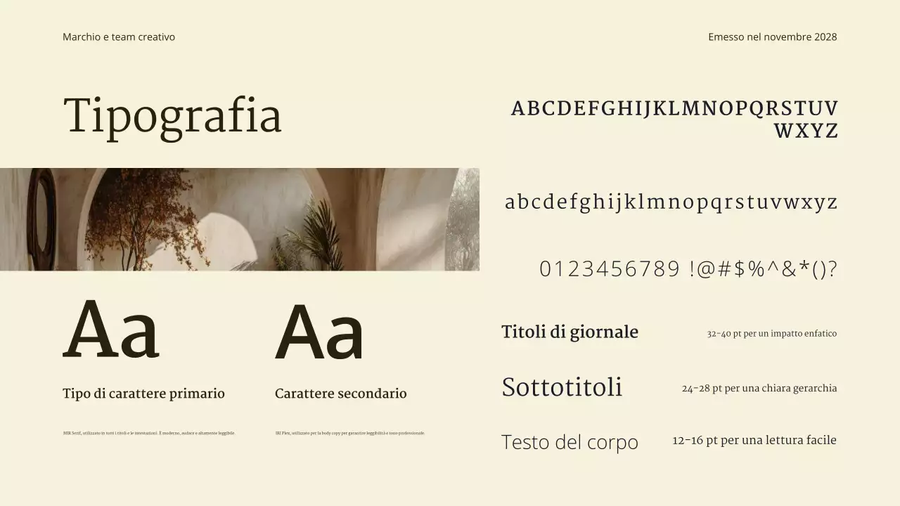 linea guida del marchio beige