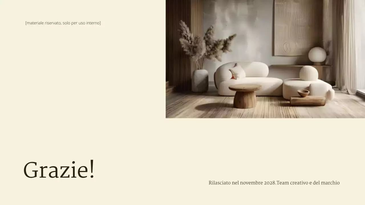 linea guida del marchio beige