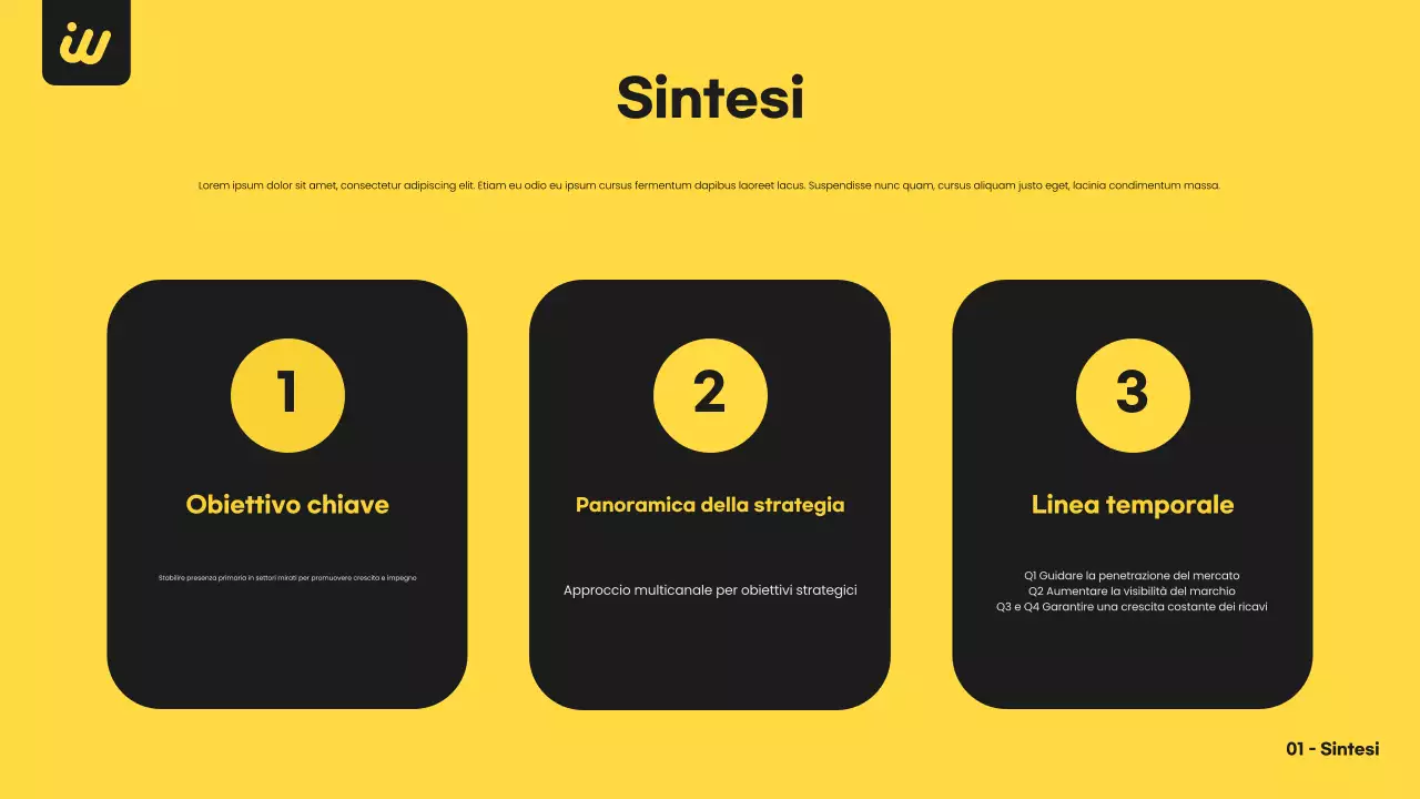 Piano aziendale nero moderno