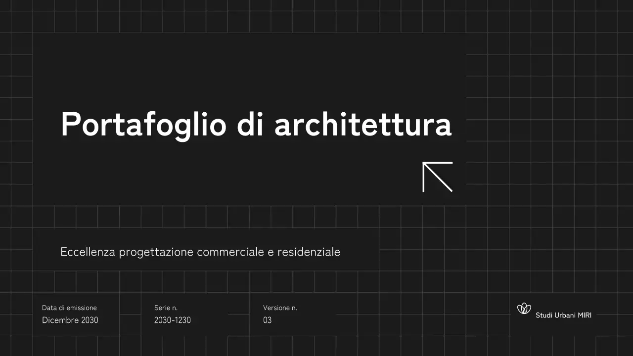 Portfolio di architettura moderna in bianco e nero