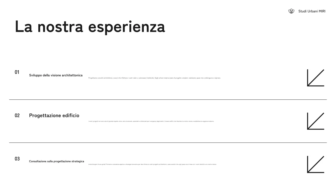 Portfolio di architettura moderna in bianco e nero
