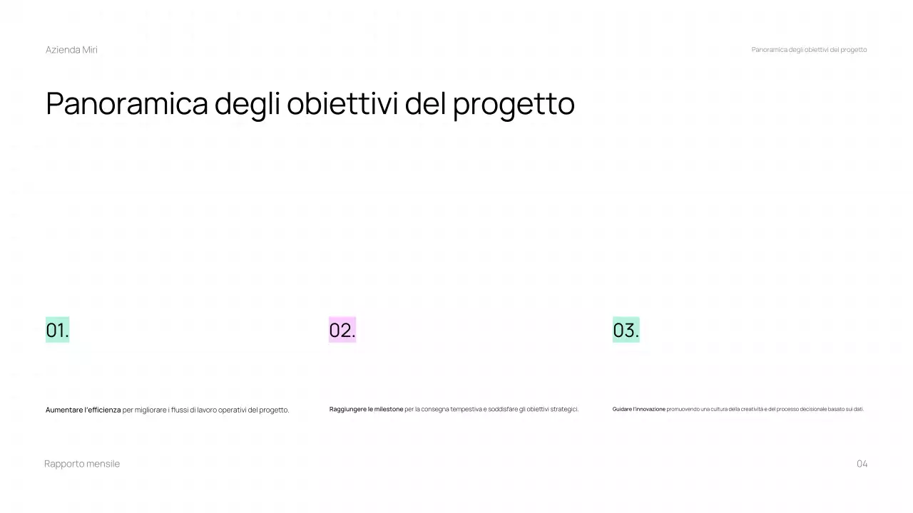 Presentazione del rapporto di revisione mensile di Trendy Business