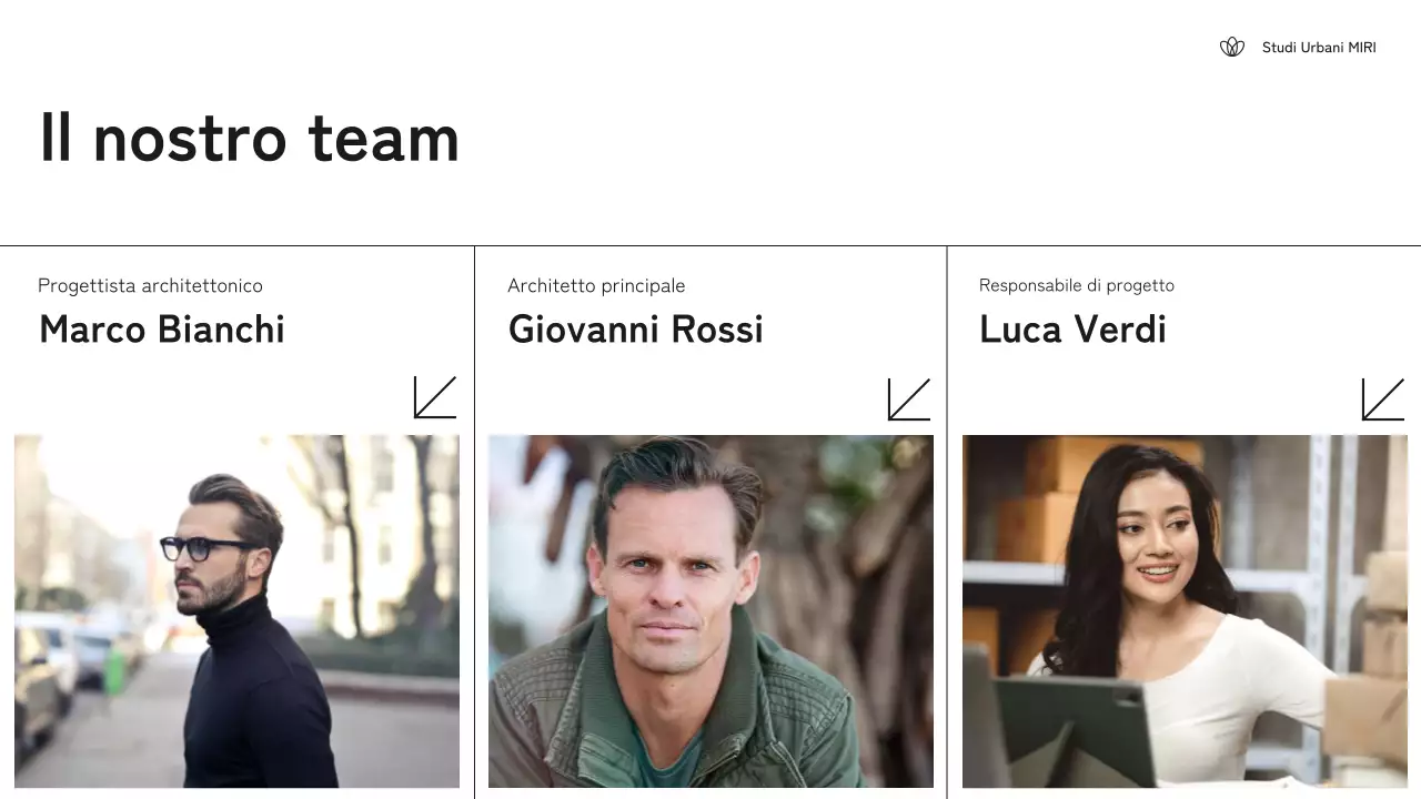 Portfolio di architettura moderna in bianco e nero