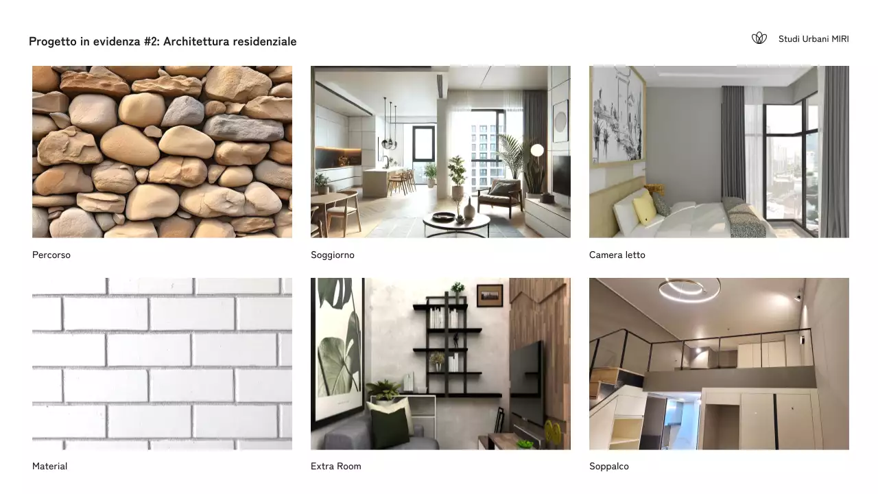 Portfolio di architettura moderna in bianco e nero