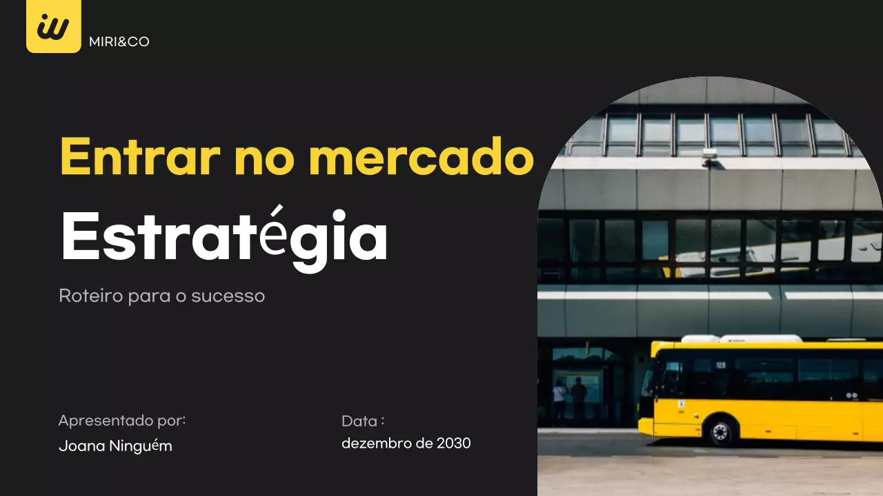 Plano de negócios preto moderno