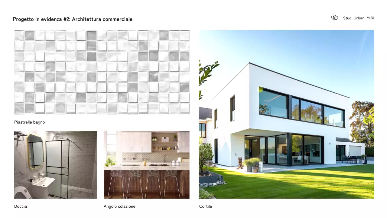 Portfolio di architettura moderna in bianco e nero