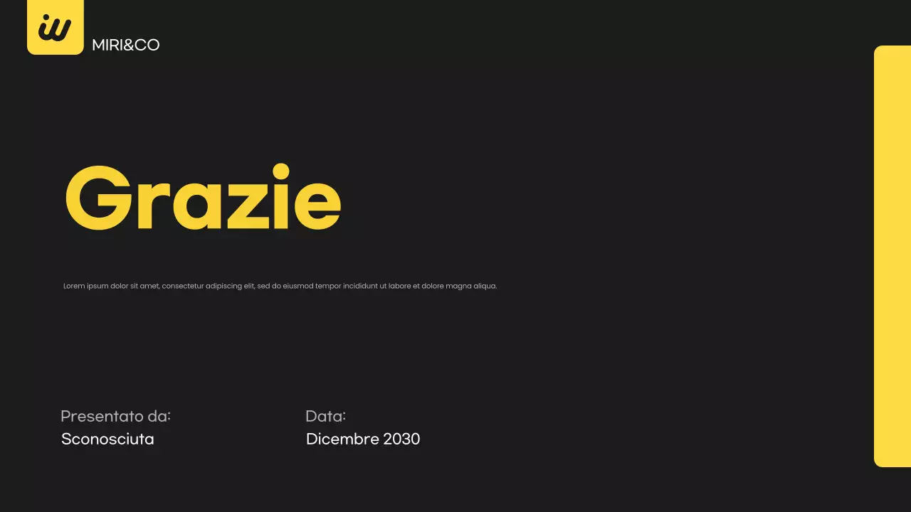 Piano aziendale nero moderno