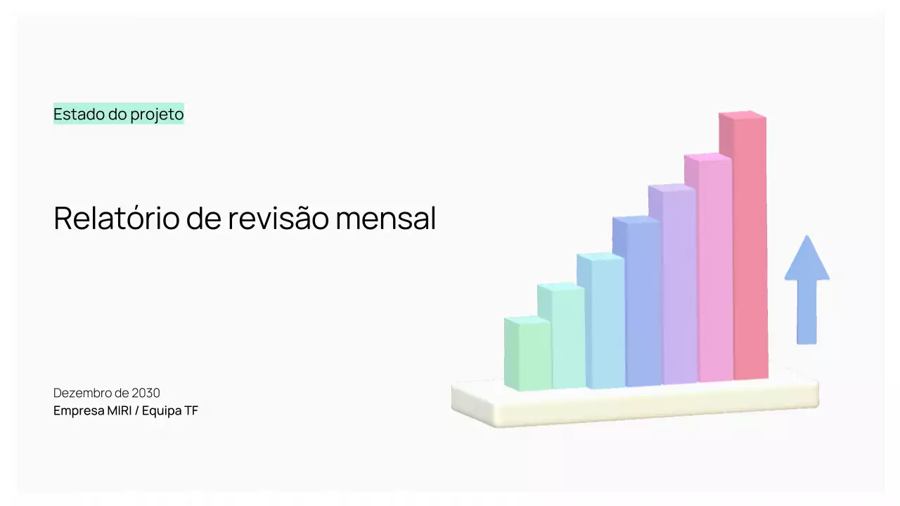 Apresentação do relatório de revisão mensal da Trendy Business
