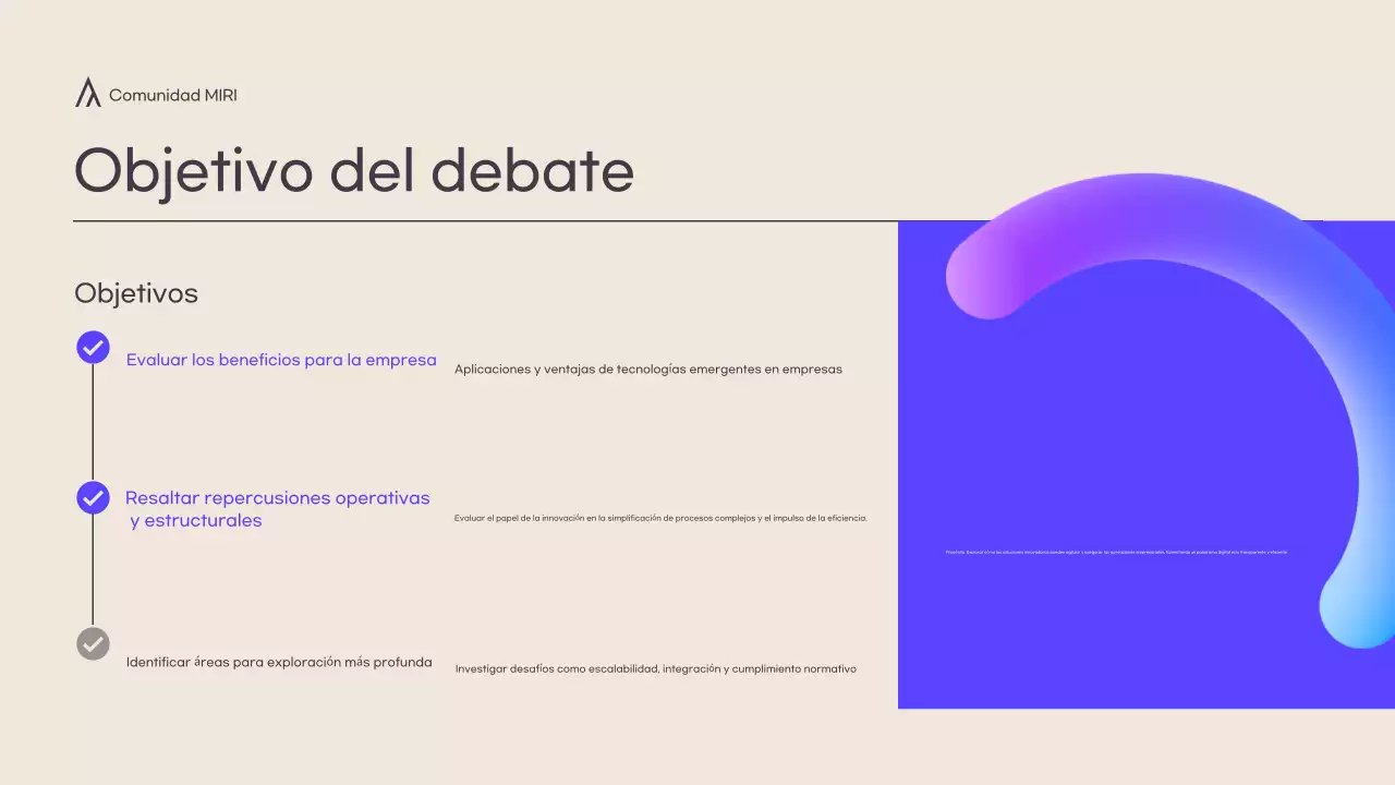 Moderna conferencia de presentación en crema y formas 3d a todo color