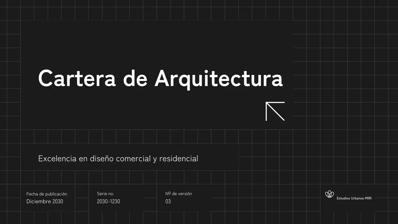 Cartera de arquitectura moderna en blanco y negro