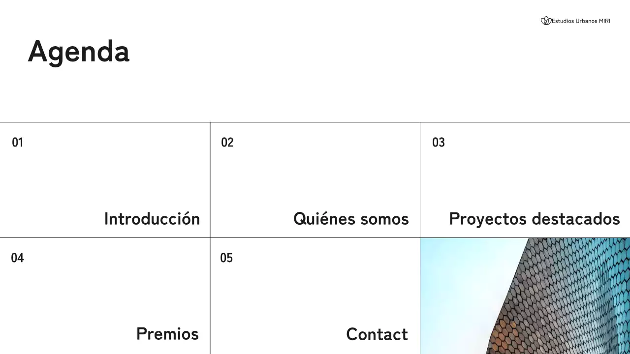 Cartera de arquitectura moderna en blanco y negro