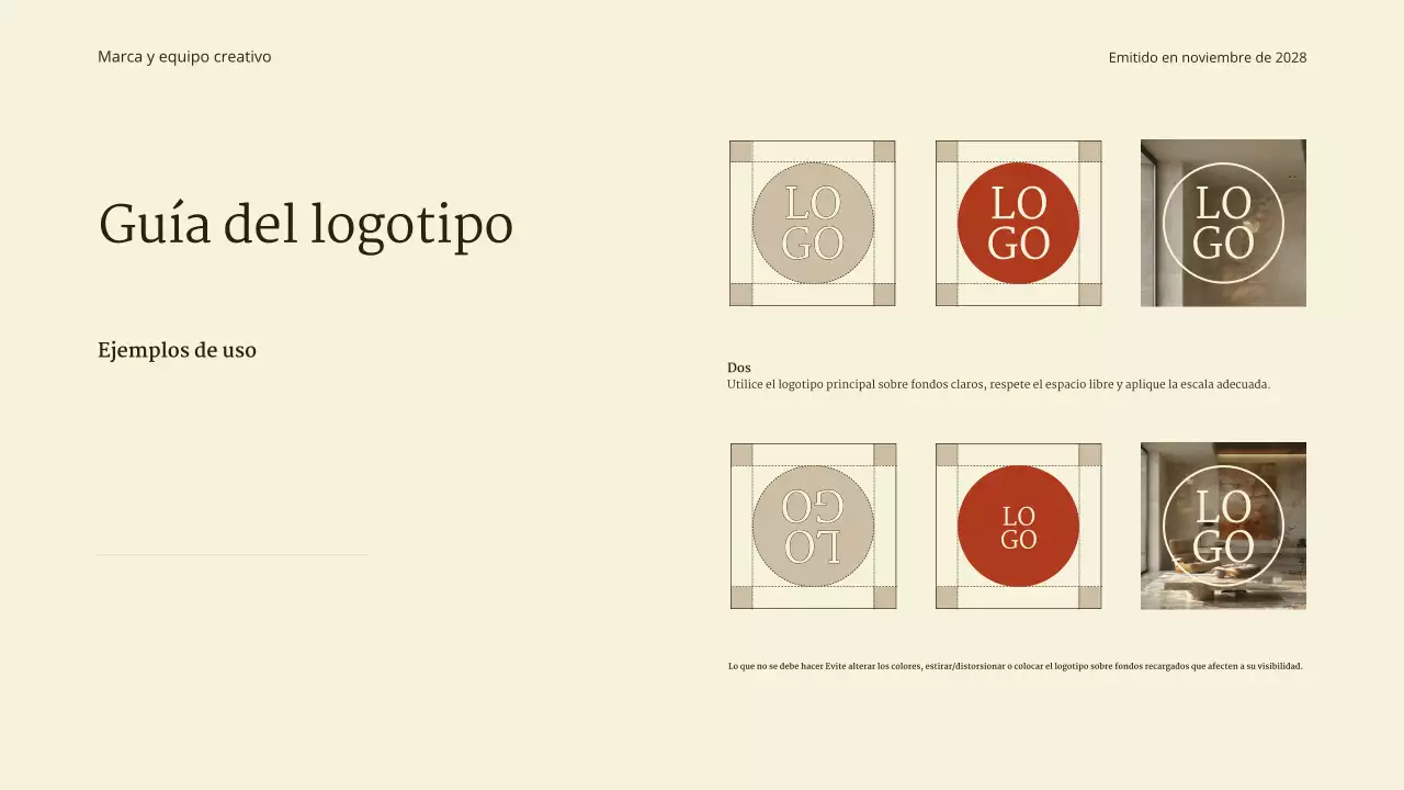 directrices de la marca beige