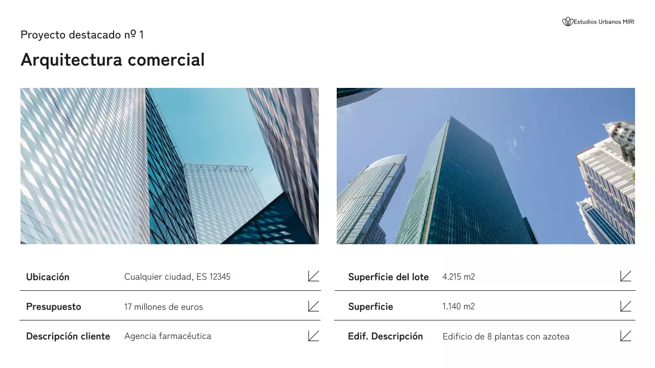 Cartera de arquitectura moderna en blanco y negro