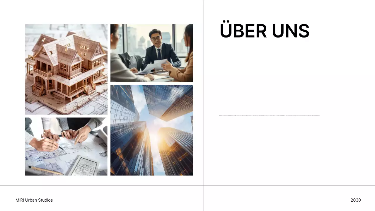 Minimalistische Architektur-Portfolio-Präsentation