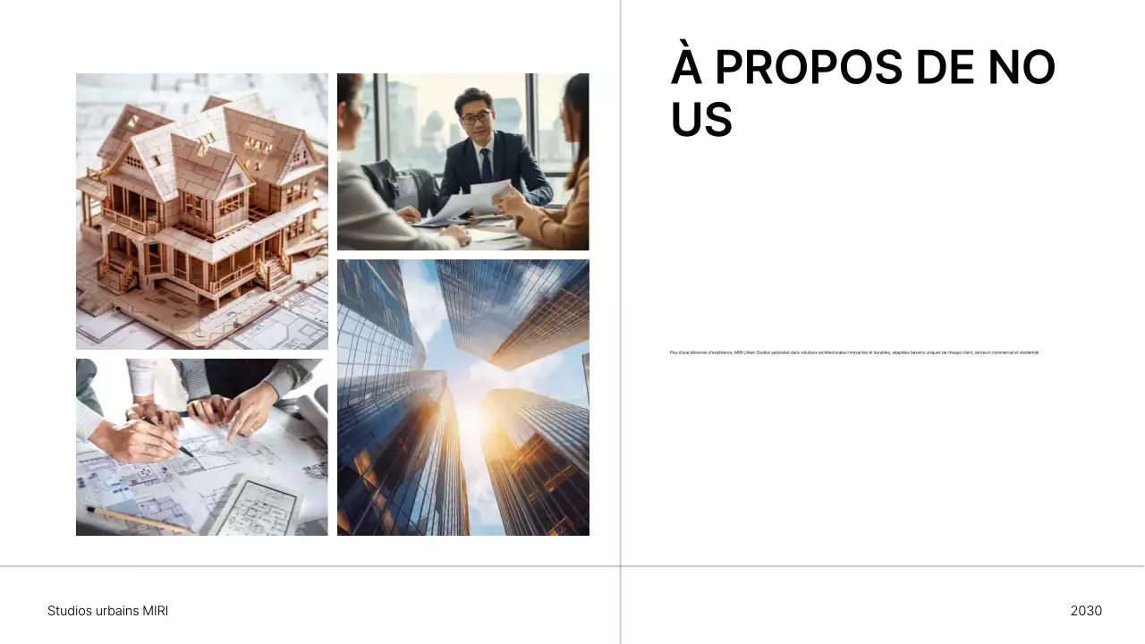 Présentation d'un portfolio d'architecture minimaliste