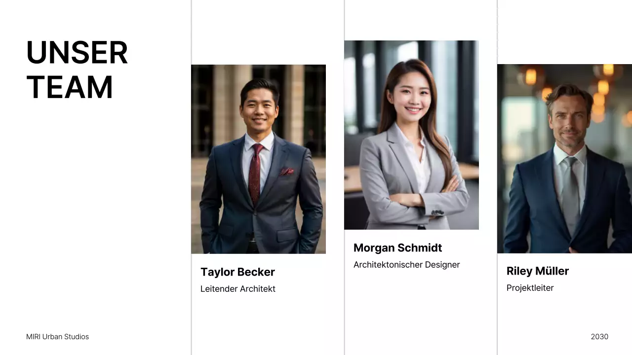 Minimalistische Architektur-Portfolio-Präsentation