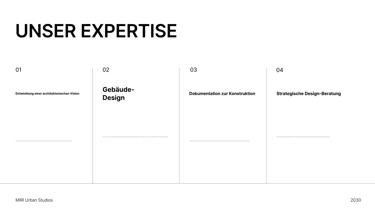 Minimalistische Architektur-Portfolio-Präsentation
