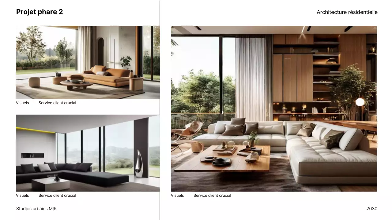 Présentation d'un portfolio d'architecture minimaliste