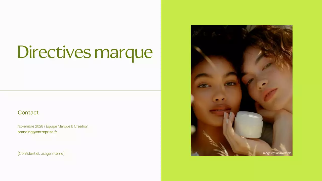 Lignes directrices de la marque Trendy Bold Présentation