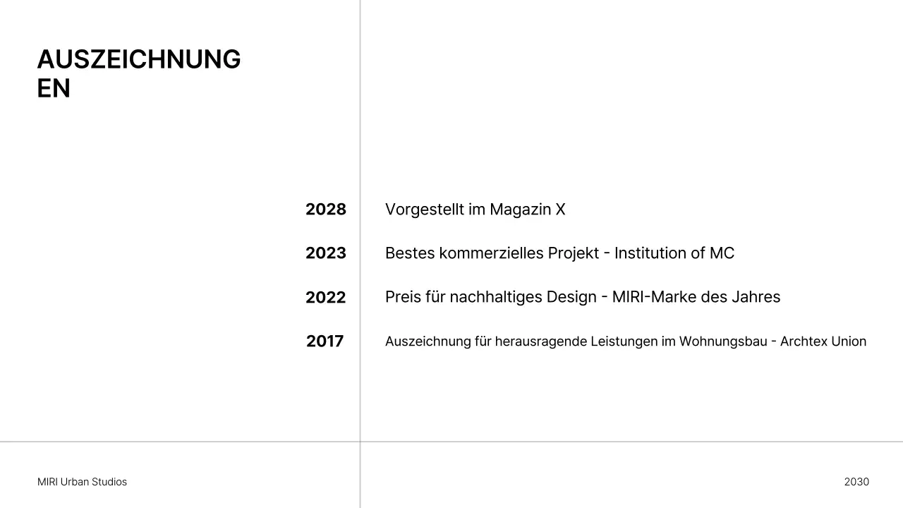 Minimalistische Architektur-Portfolio-Präsentation