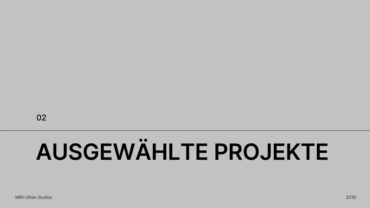 Minimalistische Architektur-Portfolio-Präsentation