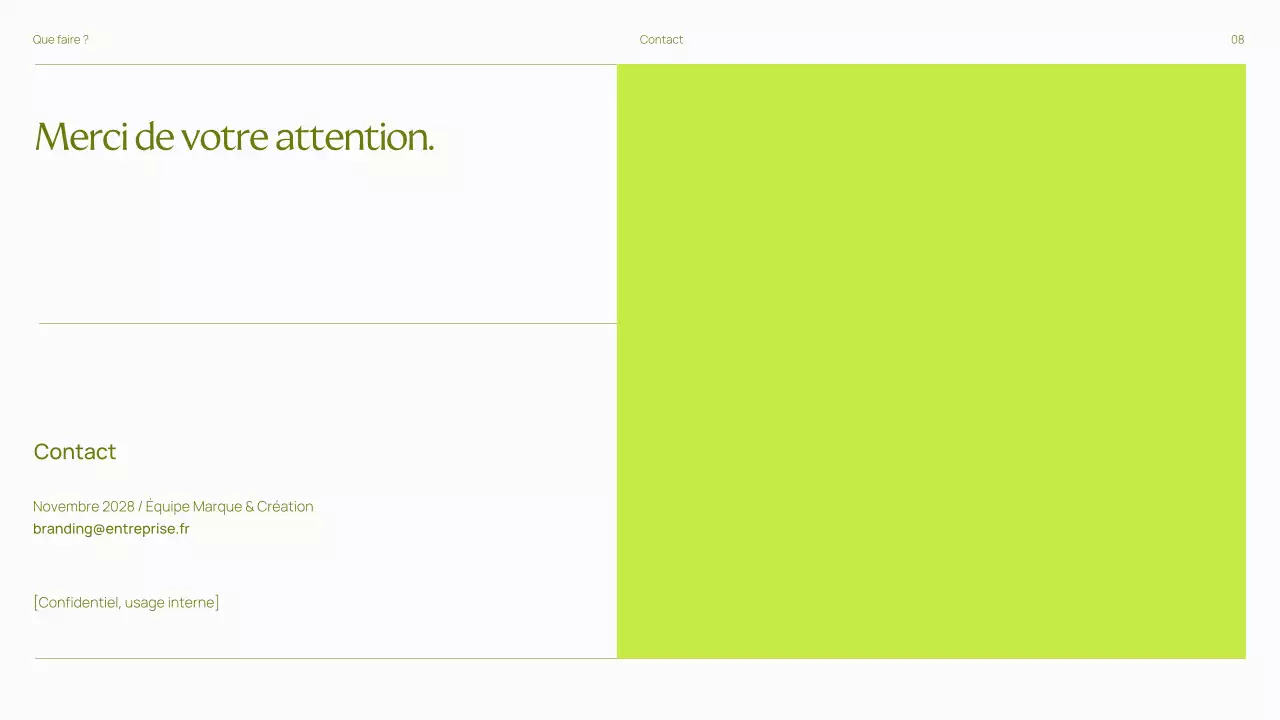 Lignes directrices de la marque Trendy Bold Présentation