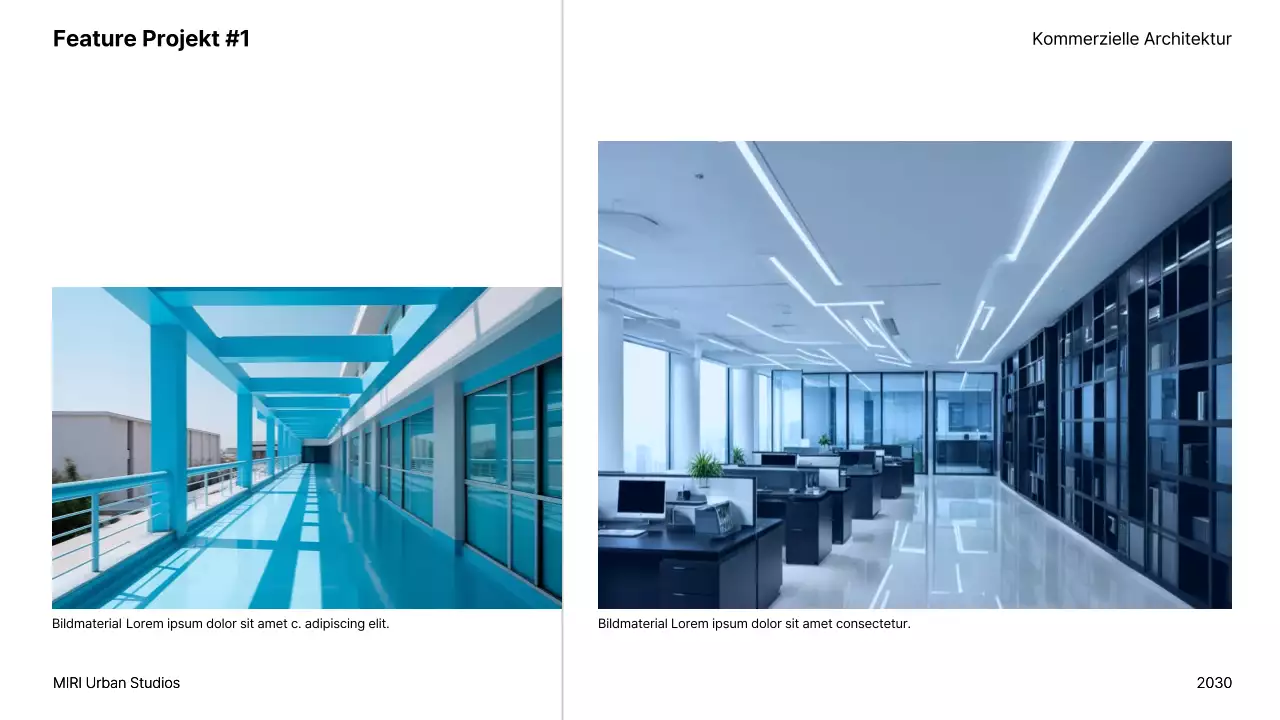 Minimalistische Architektur-Portfolio-Präsentation