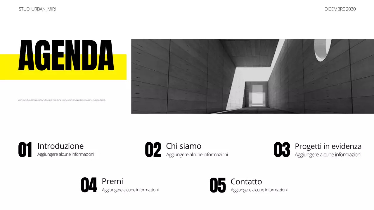 portfolio di architettura moderna nera