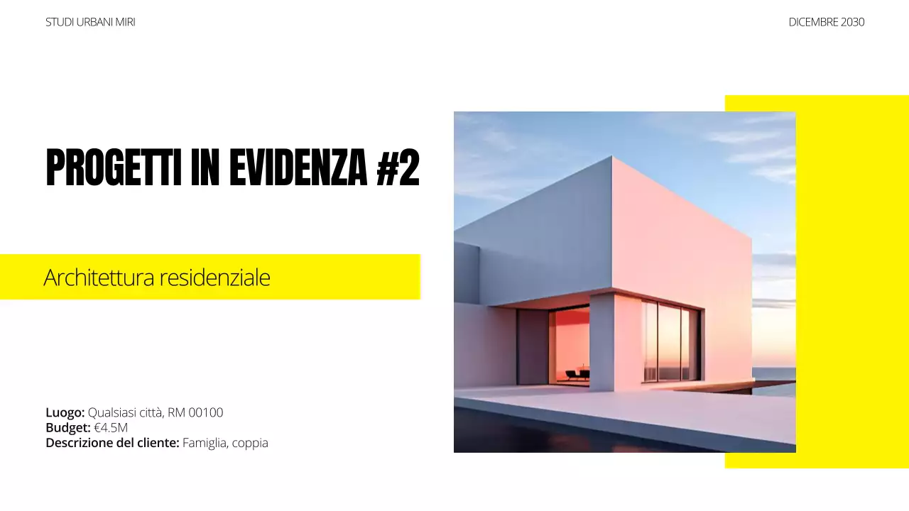 portfolio di architettura moderna nera