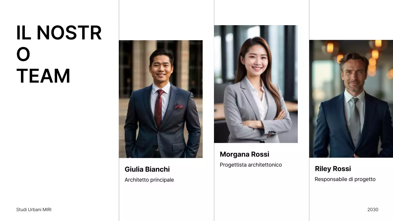 Presentazione di un portfolio di architettura minimalista