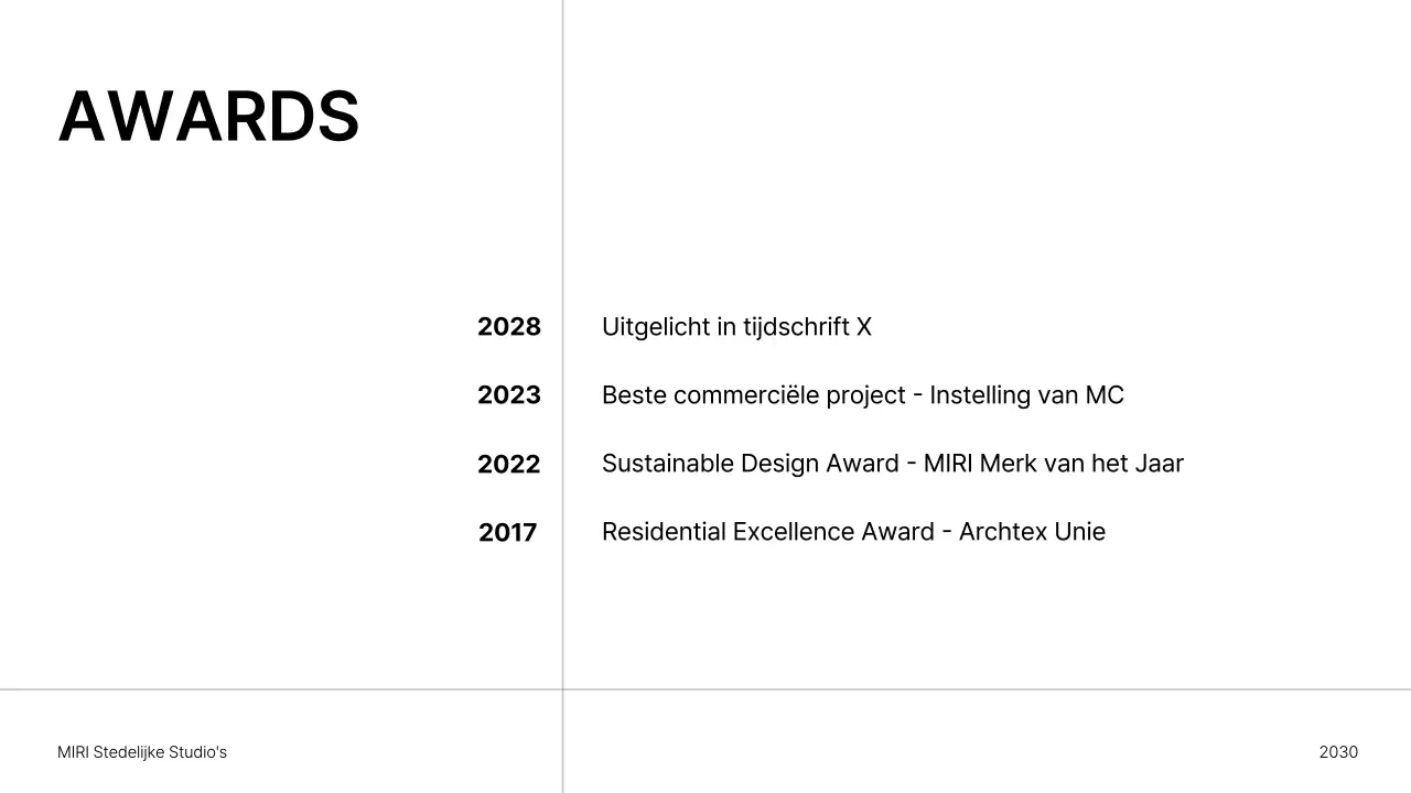 Presentatie minimalistische architectuurportefeuille