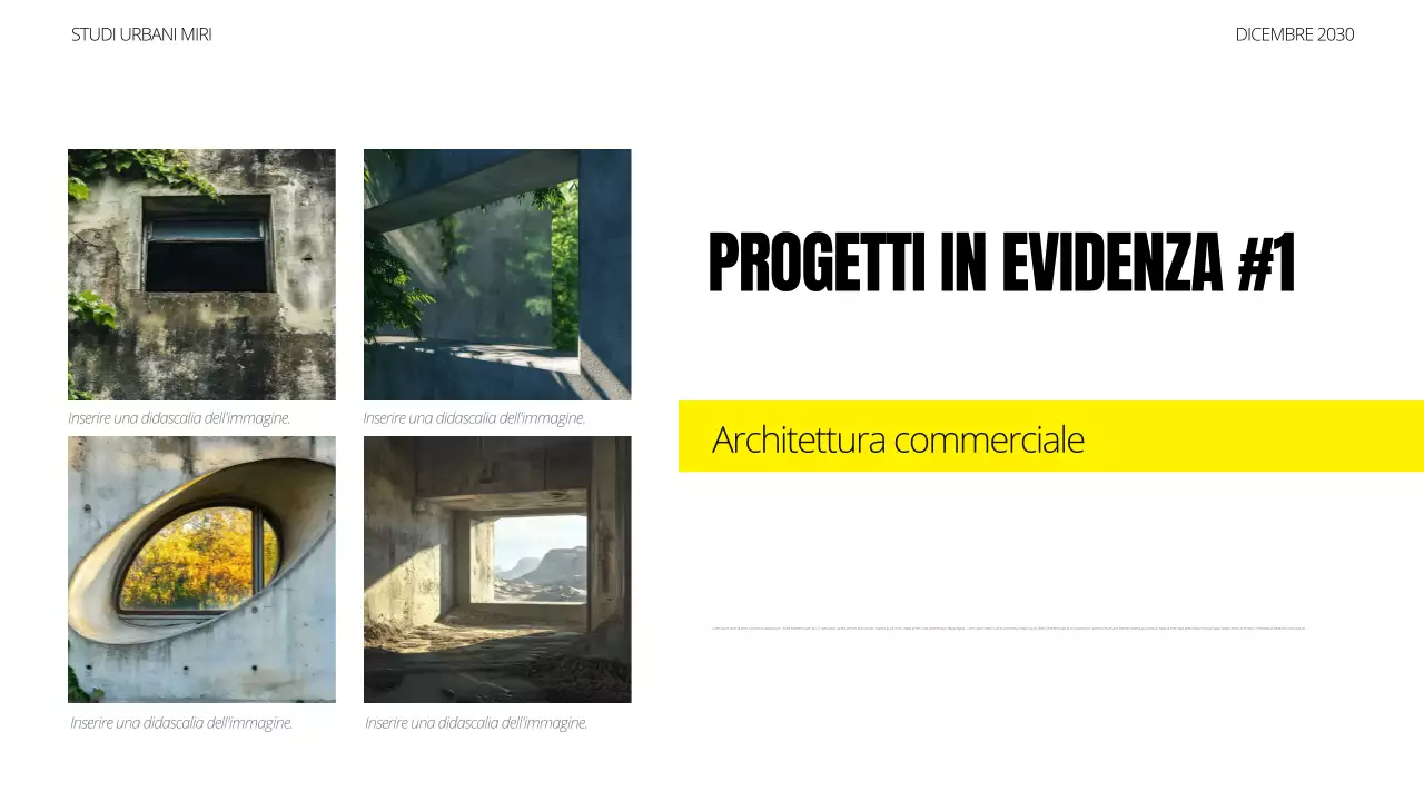 portfolio di architettura moderna nera
