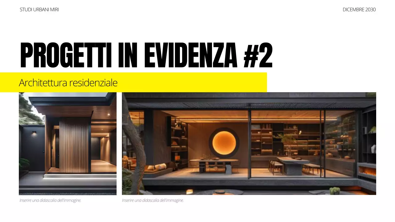 portfolio di architettura moderna nera