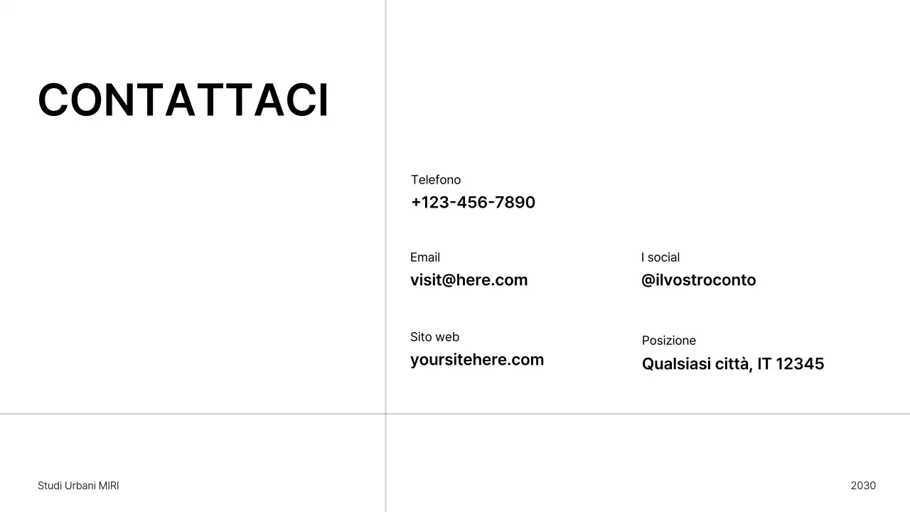 Presentazione di un portfolio di architettura minimalista