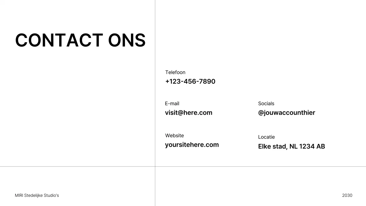 Presentatie minimalistische architectuurportefeuille