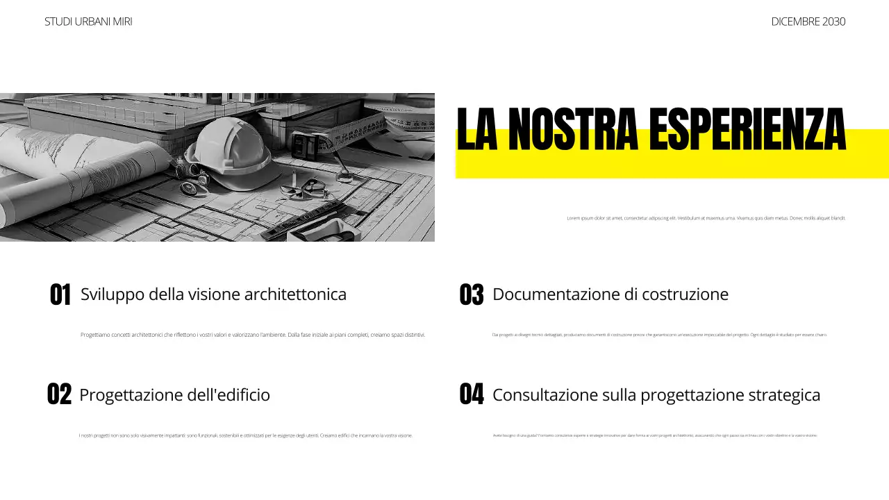 portfolio di architettura moderna nera