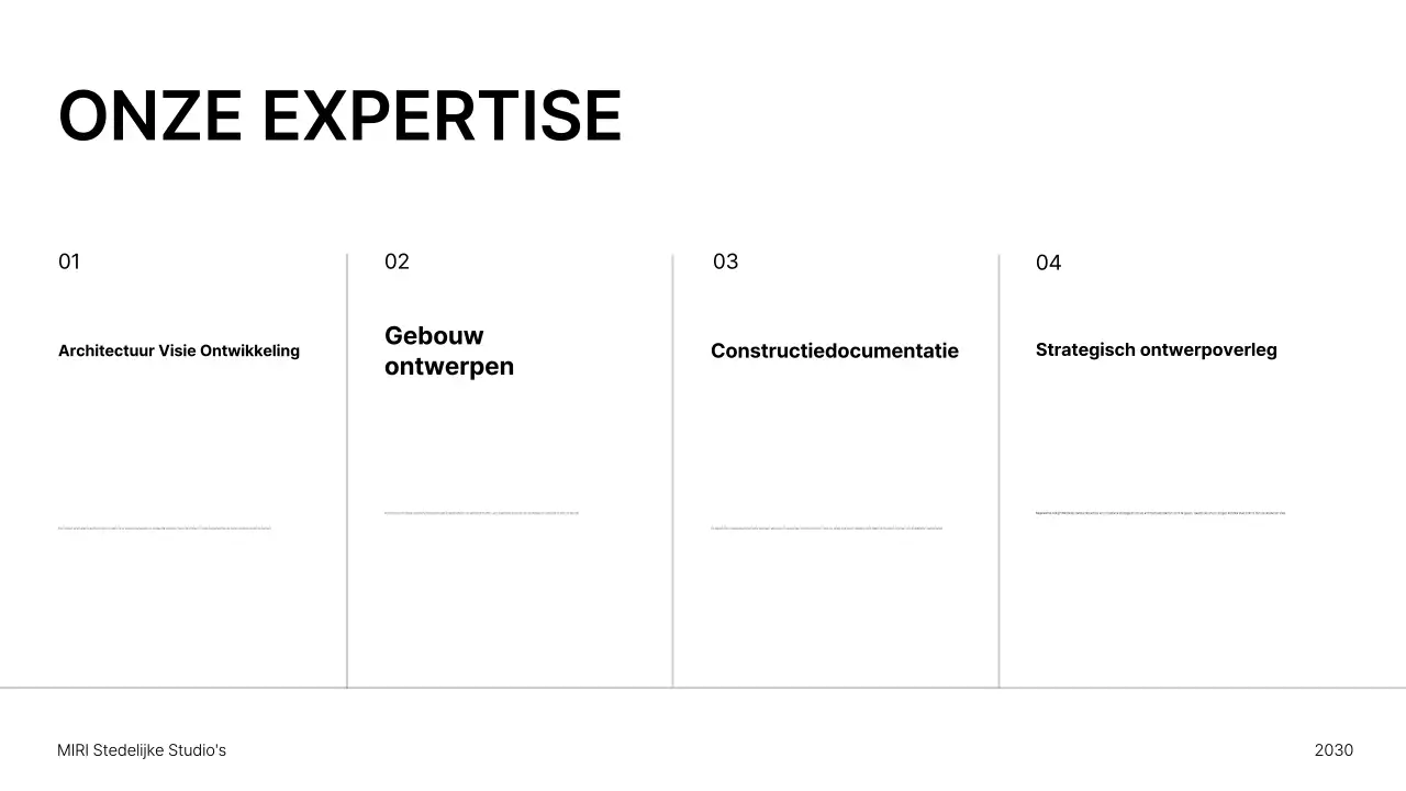 Presentatie minimalistische architectuurportefeuille
