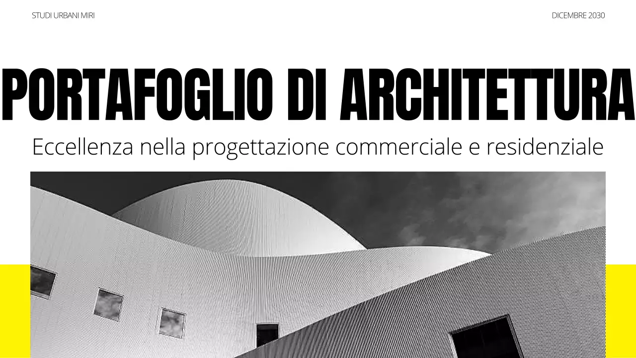 portfolio di architettura moderna nera