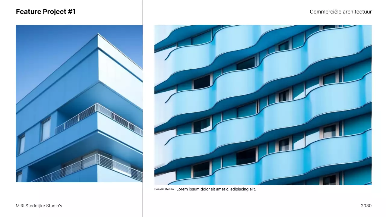 Presentatie minimalistische architectuurportefeuille