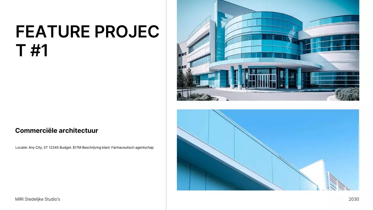 Presentatie minimalistische architectuurportefeuille